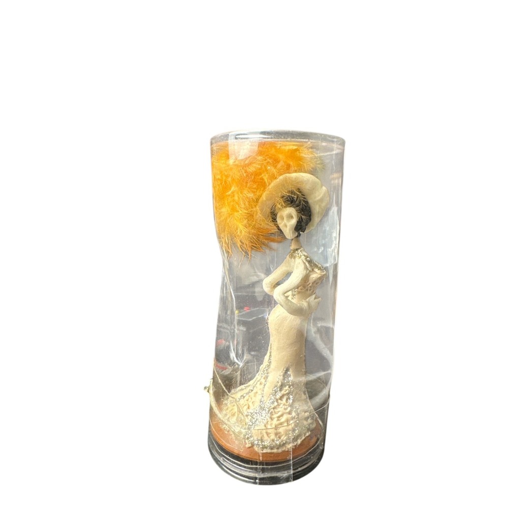 Miniature La Catrina Day of the‎ Dead Figurine 3.5" Vintage Style Display Decor